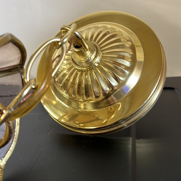 Vintage Hangging Ceiling Light Glass And Metal - Picture 8 of 14